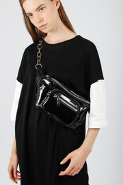 Patent Leather Chain Bum Bag